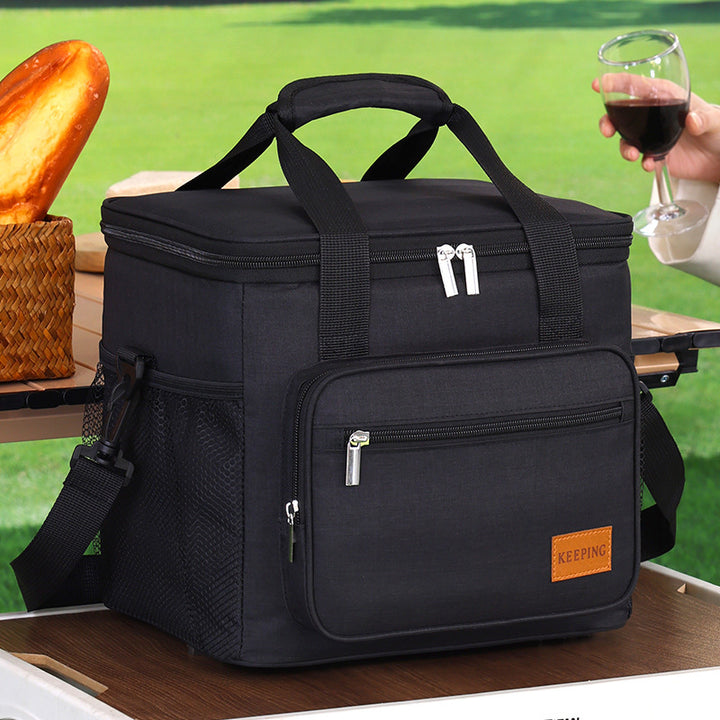 Insulated cooler bag with practical exterior pockets Kalsten