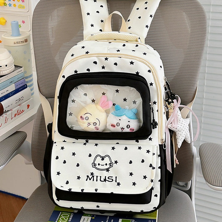 Cute Cartoon-Theme Transparent Window Backpack Kalsten