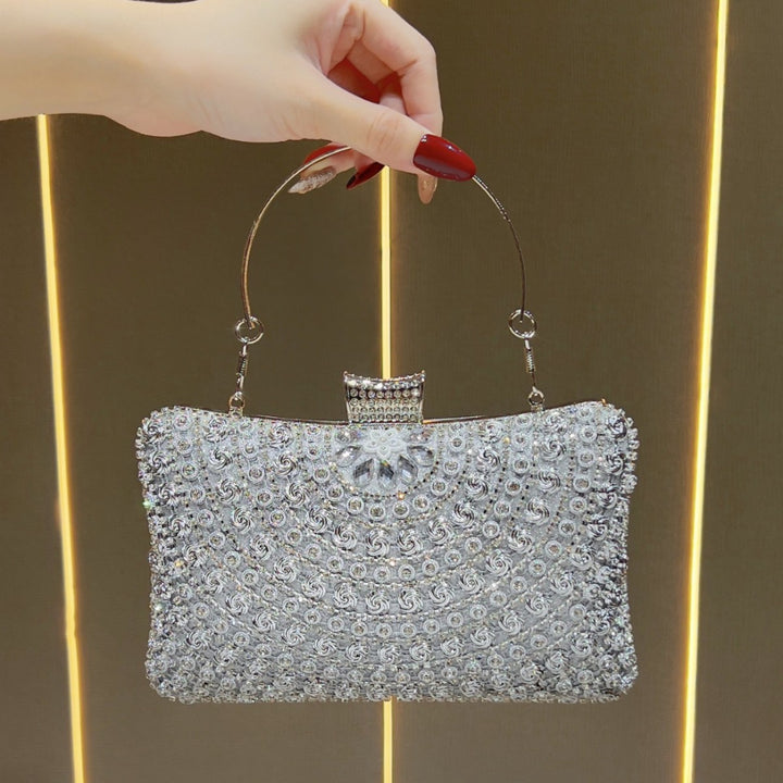 Rhinestone-Embellished Evening Clutch