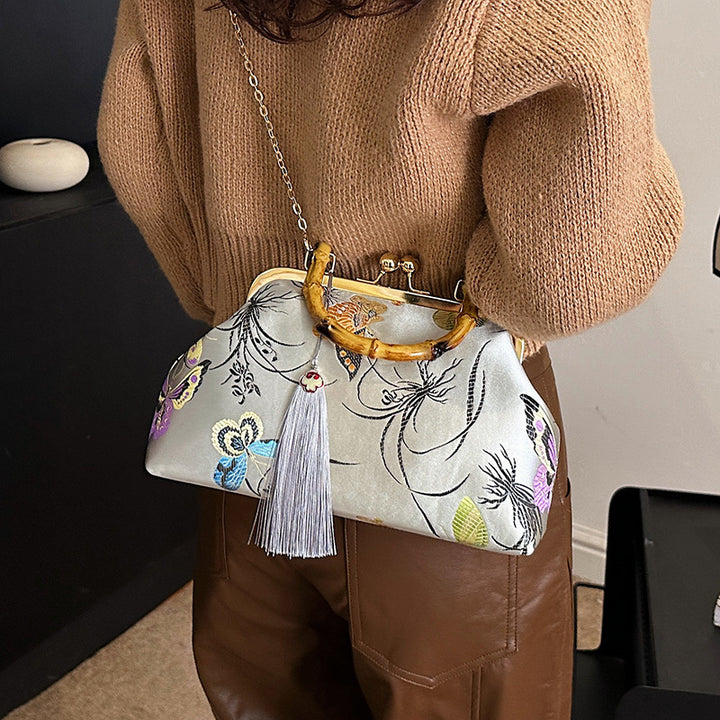 Elegant Floral Print Handbag