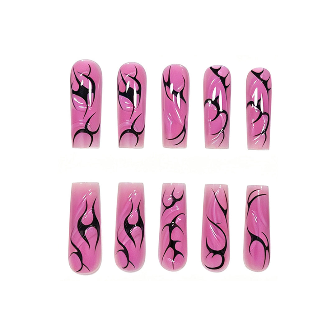Artistic Long Acrylic Nail Enhancements Kalsten