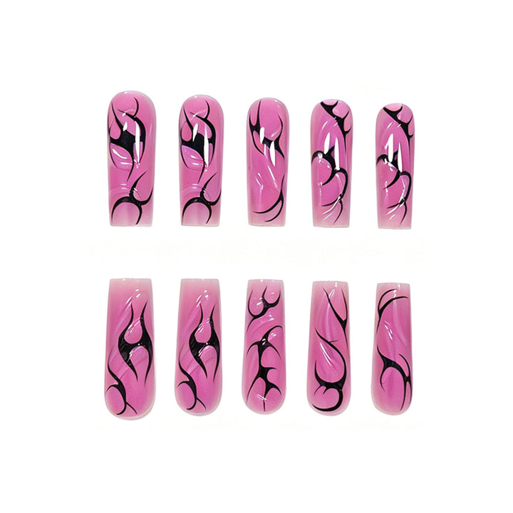 Artistic Long Acrylic Nail Enhancements Kalsten