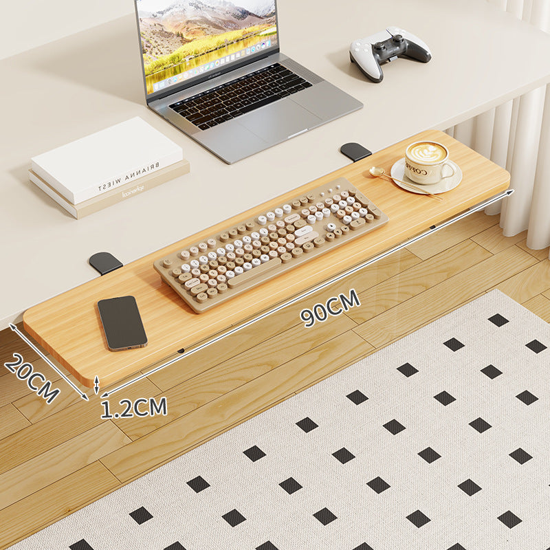 Clip-On Bamboo Folding Cup and Snack Side Table with Adjustable Swivel Clamp