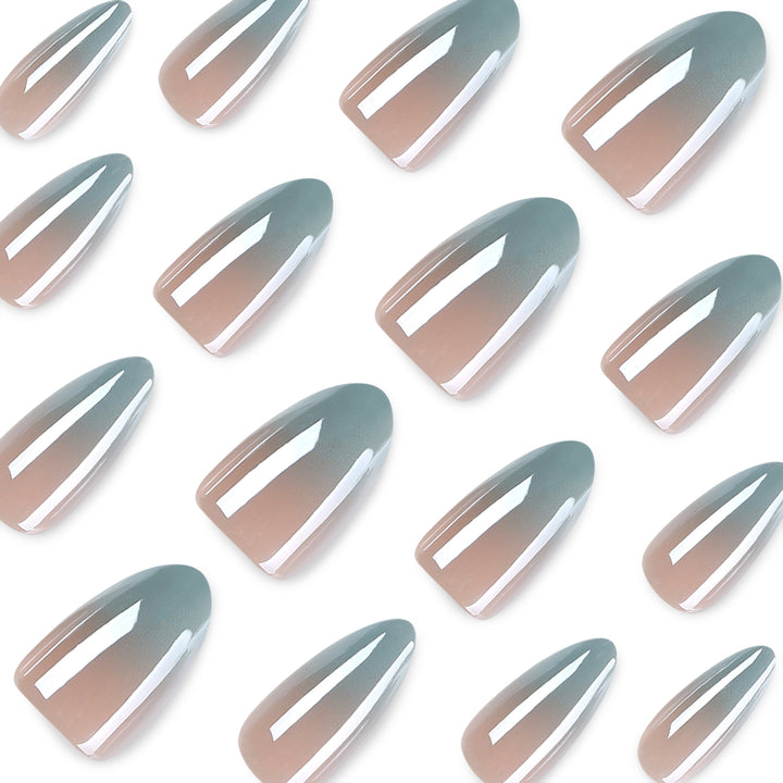 Graphic Stiletto Nails with Elegant Ombre Effect Kalsten