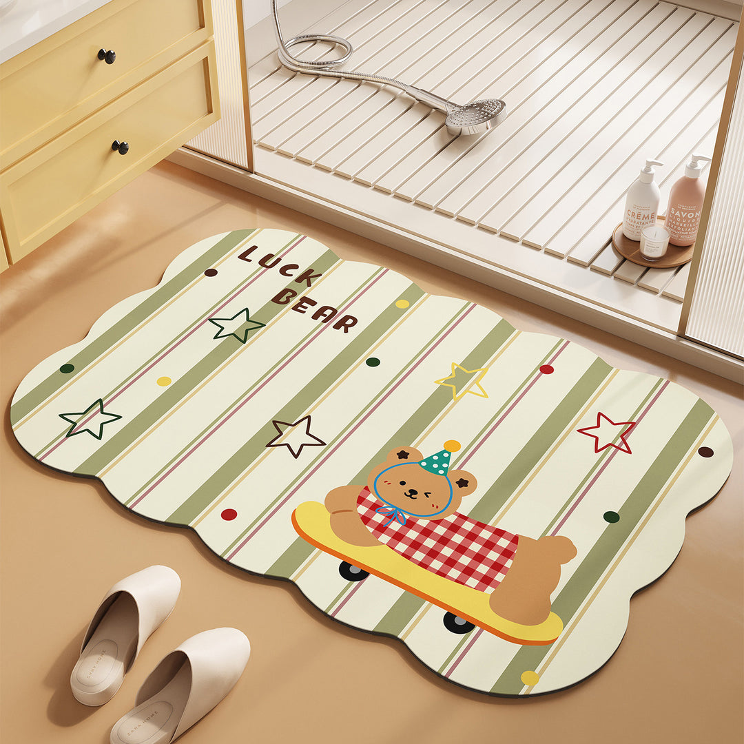 Cute Animal-Themed Plush Bath Mat