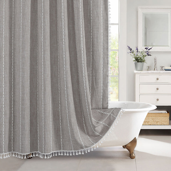Textured Grid Design Window Curtain Kalsten
