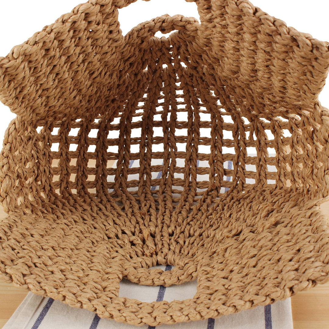 Hand-knotted basket bag with structured design Kalsten