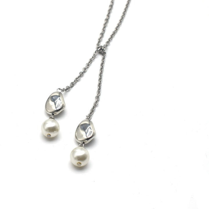 Elegant Layered Pearl Pendant Necklace Kalsten