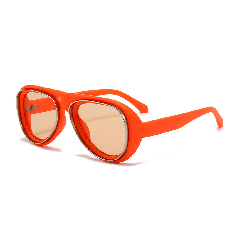 Women's fashionable retro sunglasses with wide frame Kalsten