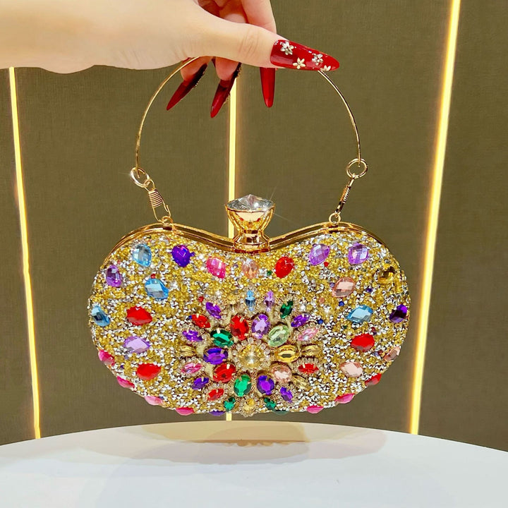 Ornate Crystal-Embellished Evening Clutch