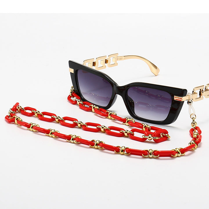 Fashion Cat-Eye Sunglasses with Elegant Chain Kalsten