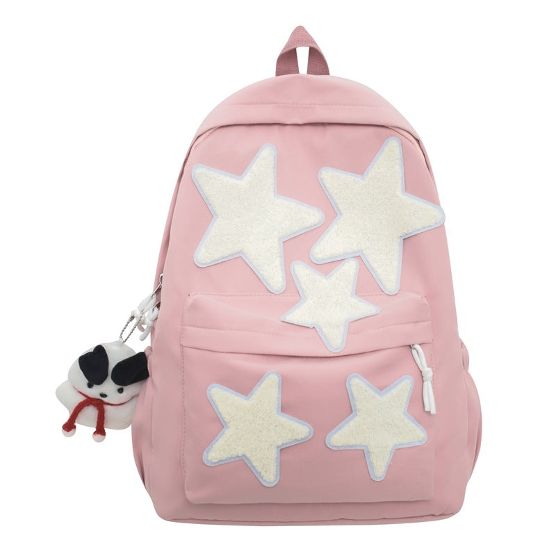 Star-Embroidered Casual Backpack Kalsten