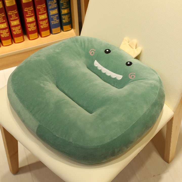 Plush seat cushion with viscoelastic filling and cute strawberry design