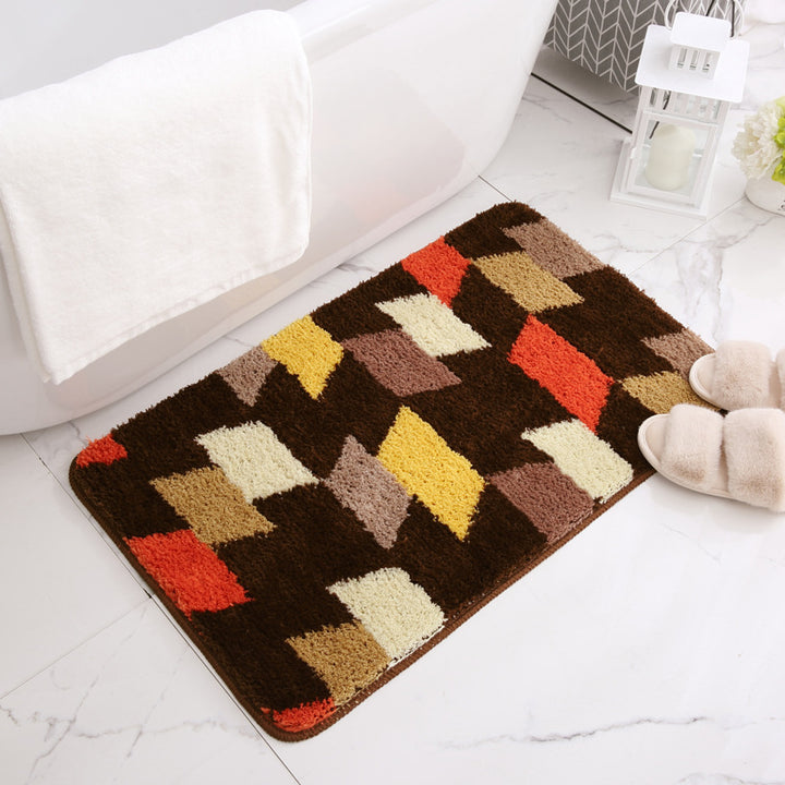 Geometric Pattern Bathroom Mat