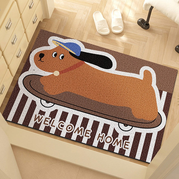 Cute Dog-Themed Welcome Mat