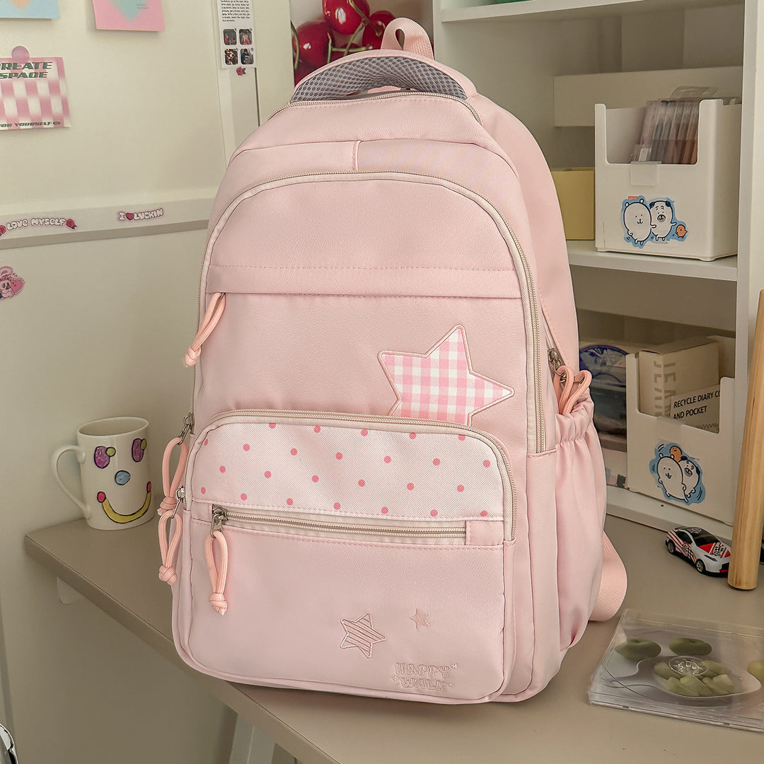 Playful Star-Embellished School Backpack Kalsten