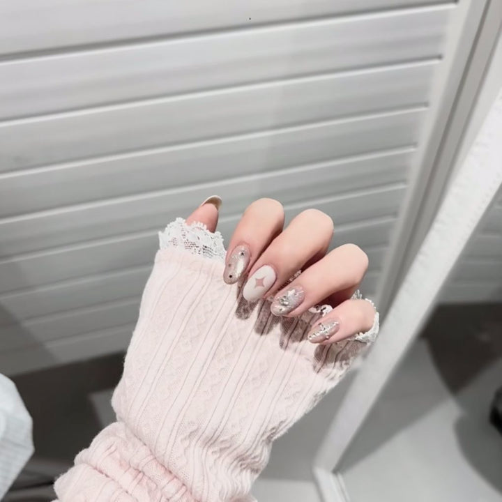 Artistic Press-On Nail Decor