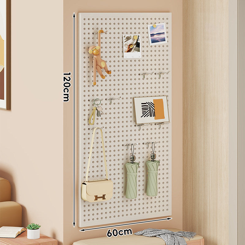 Wall-Mounted Perforated Metal Pegboard Organizer Panel