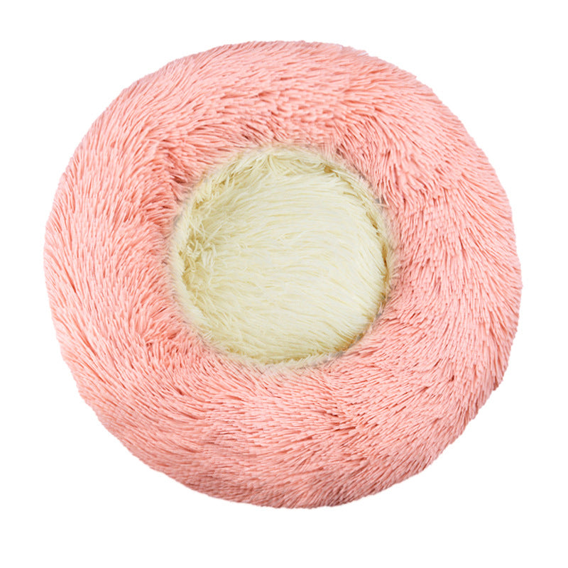 Cozy Plush Round Dog Bed