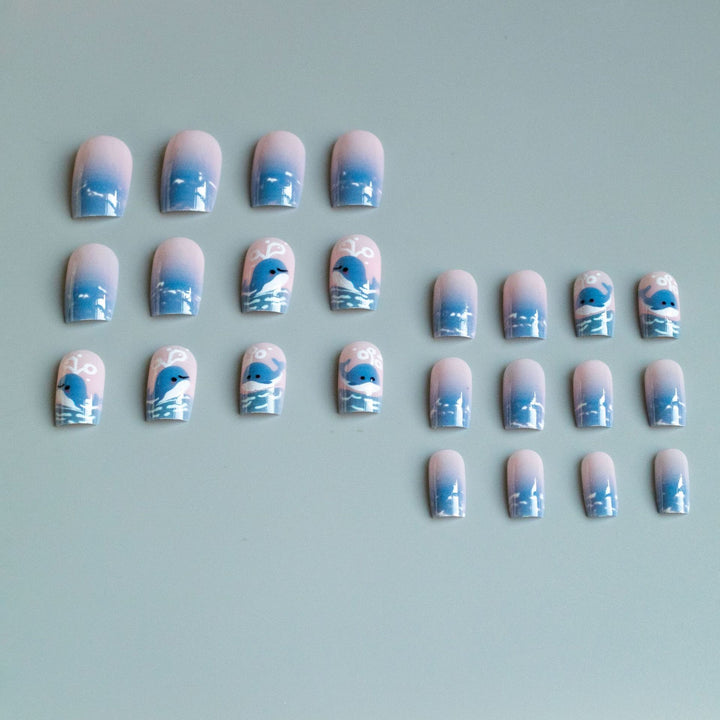 Artistic Whale-Themed Nail Art Kit