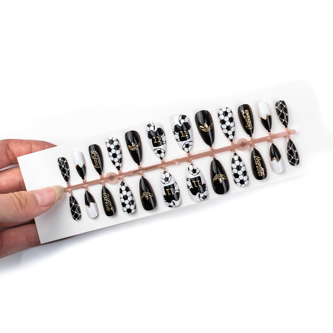Soccer-Themed Press-On Nail Art Set