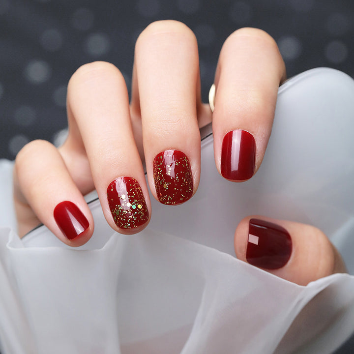 Artistic Glitter Press-On Nails