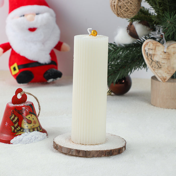 Christmas Tree-Shaped Hanging Decorative Soy Wax Ornament Candle with Star Topper