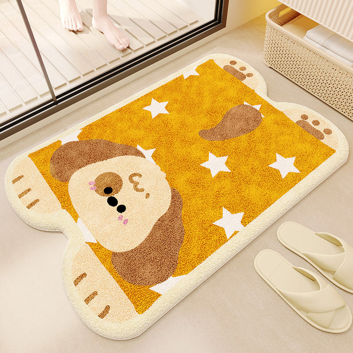 Cartoon Animal-Themed Bath Mat Kalsten