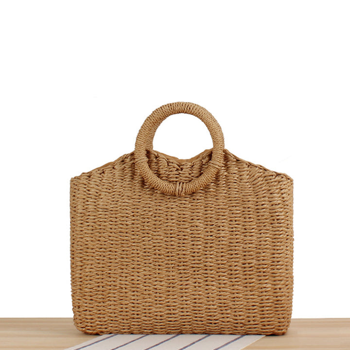 Braided beach bag with round handles Kalsten