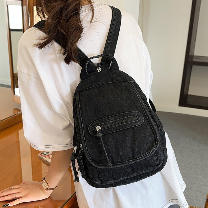 Stylish Denim Mini Backpack Kalsten
