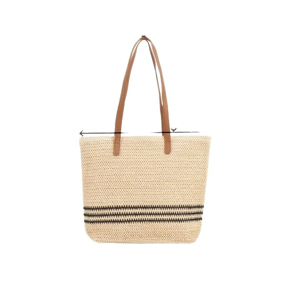 Spacious beach bag with durable synthetic leather handle Kalsten