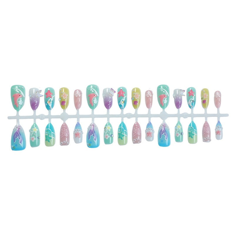 Artificial Nail Set with Maritime Designs Kalsten