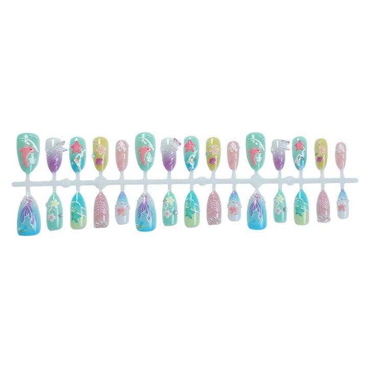 Artificial Nail Set with Maritime Designs Kalsten