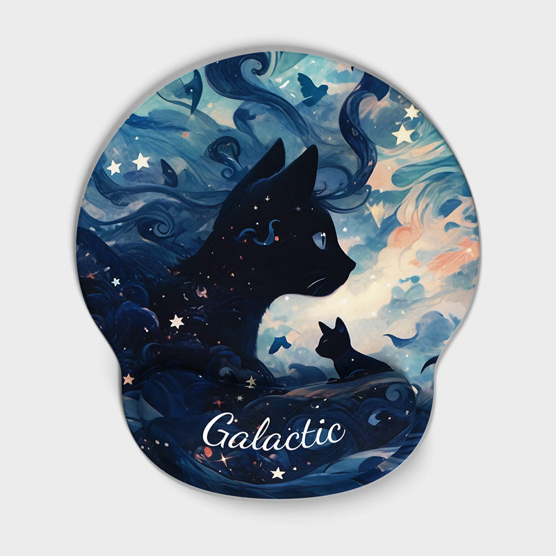 Artistic Cat-Themed Gaming Mouse Pad