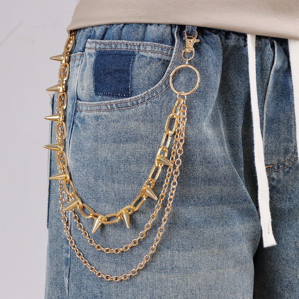 Fashionable chain belt with stud accents Kalsten
