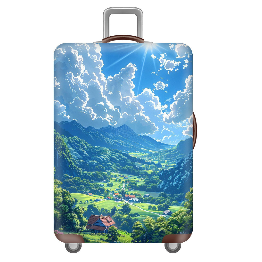 Unisex Hard Shell Suitcase with Dreamy Landscape Design Kalsten