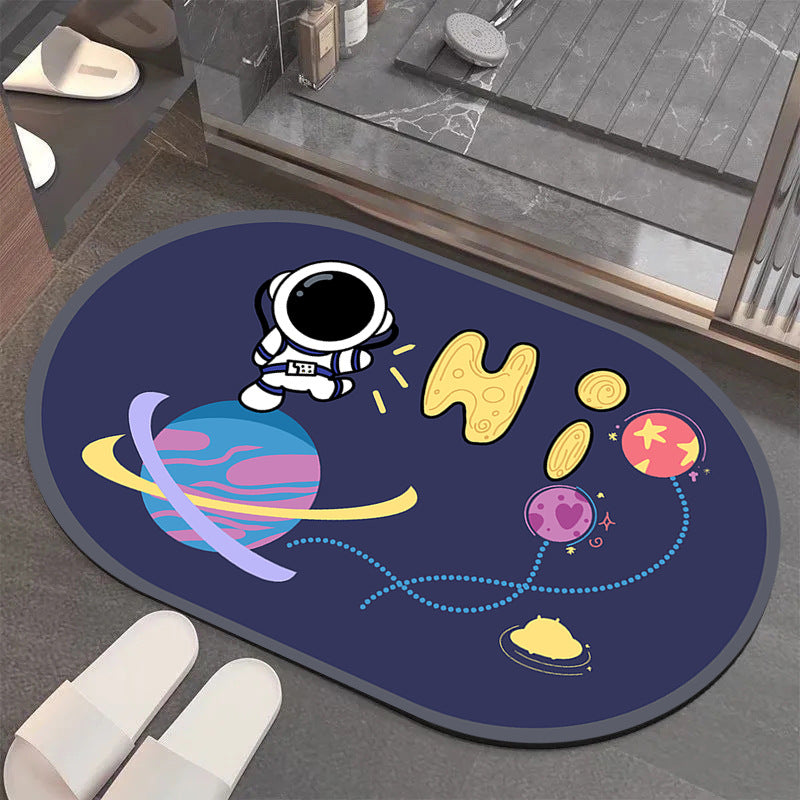 Astronaut-Themed Decorative Area Mat