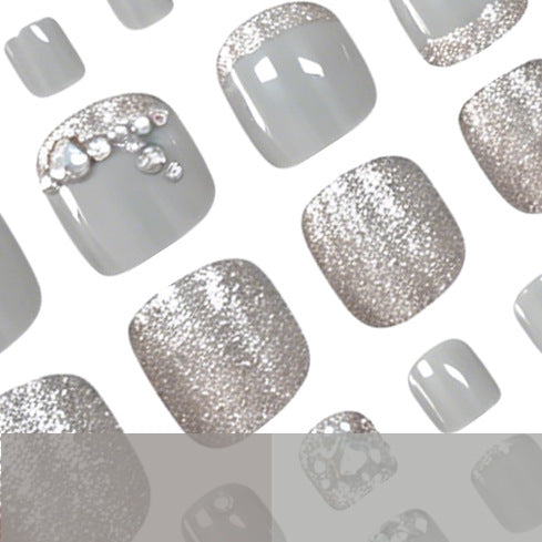 Glittery Elegance Toenail Art Kalsten