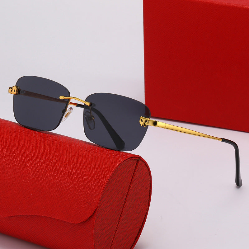 Women’s fashionable half-frame glasses with elegant metal frame Kalsten