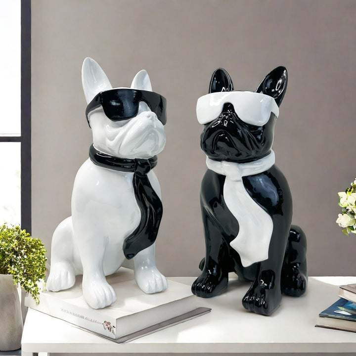Colorful Bulldog Decoration Figure made of Resin Kalsten