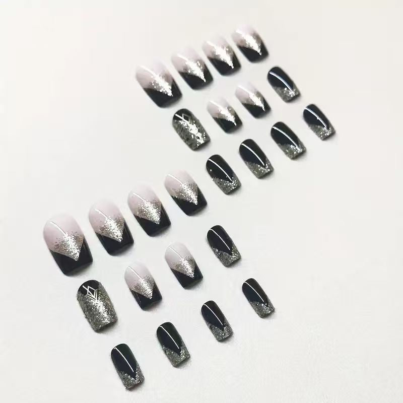 Luxury Glitter-Accent Nail Enhancements Kalsten