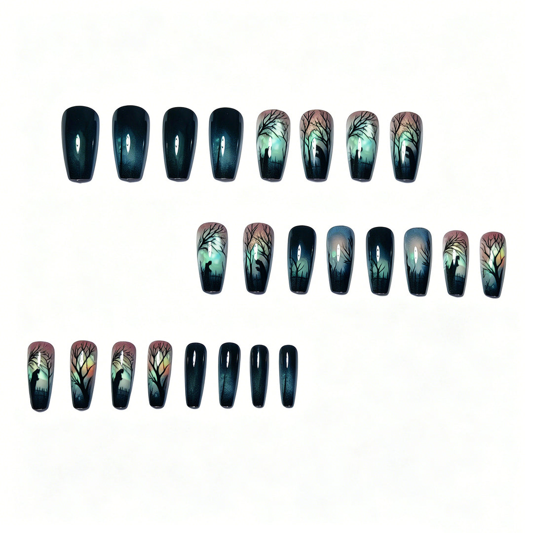 Artistic Night Scene Nail Art Kalsten