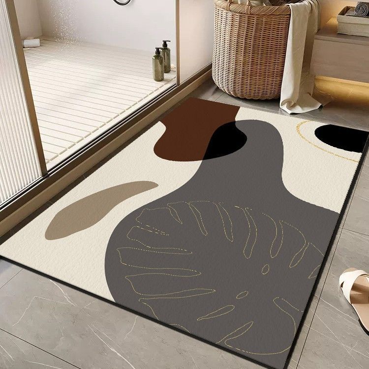 Cheerful Floral Message Bath Mat Kalsten