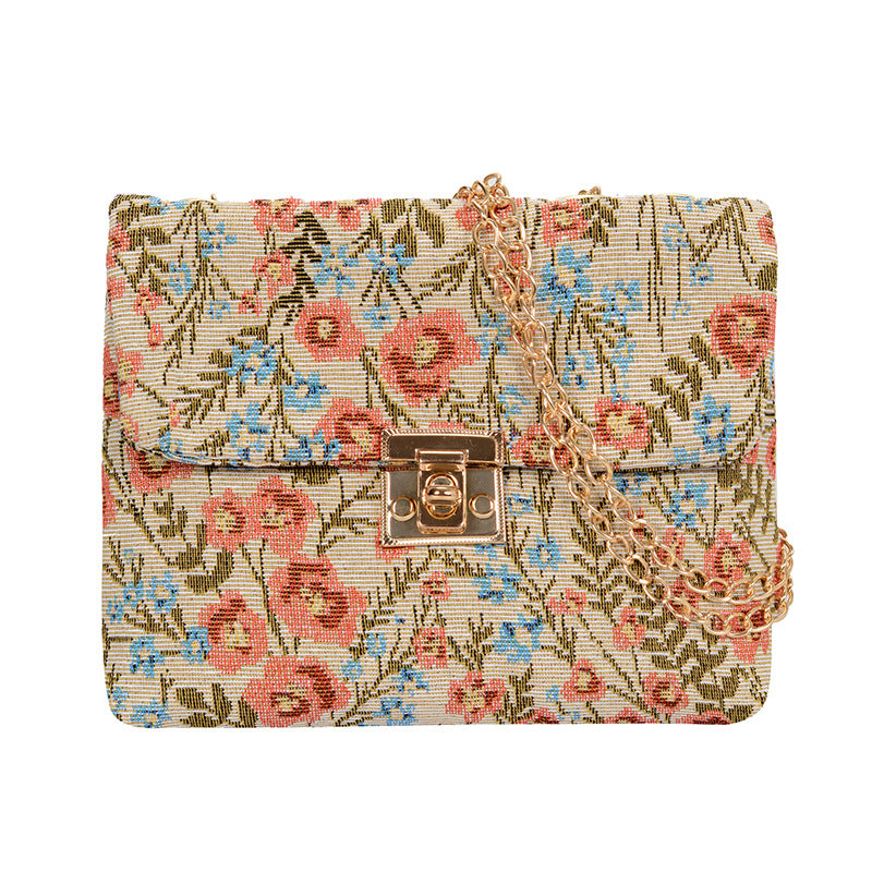 Floral Patterned Evening Clutch