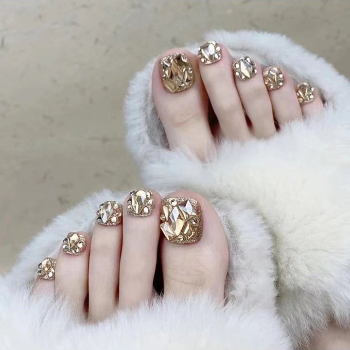Decorative Crystal-Embellished Press-On Nails Kalsten