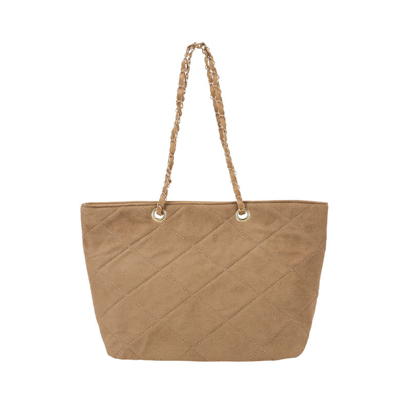 WoQuilted Suede Shopping Tote Kalsten
