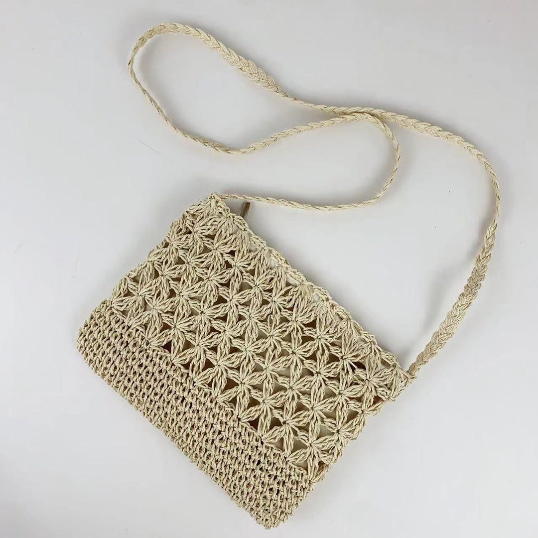Handmade macrame bag with floral details Kalsten