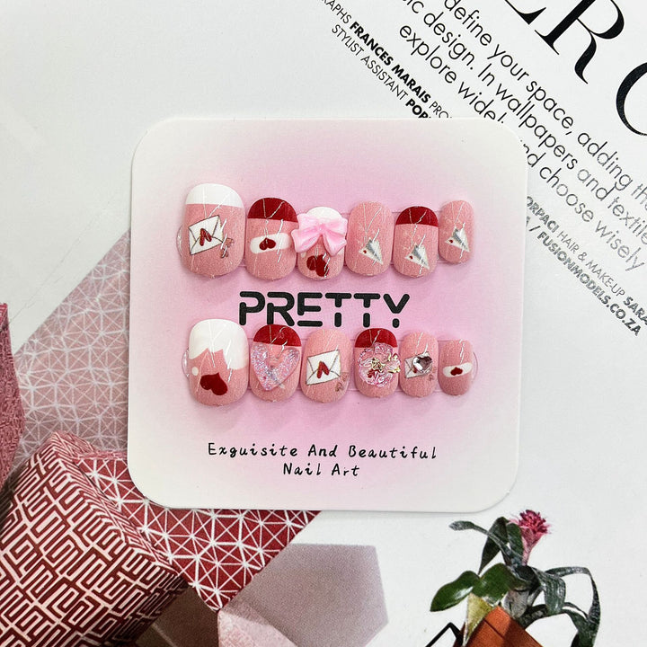Artistic 3D Decorated Press-On Nail Set Kalsten