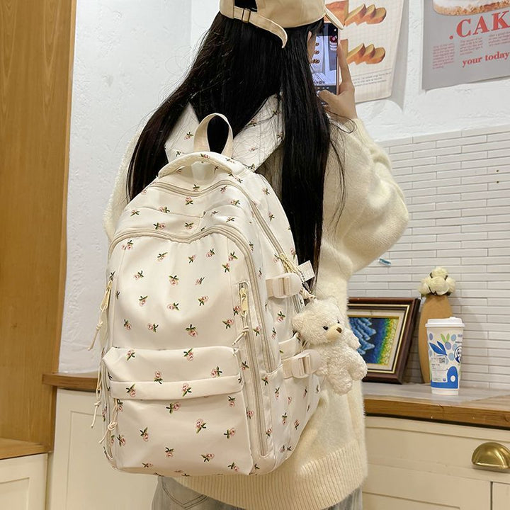 Flower-embellished Backpack Kalsten