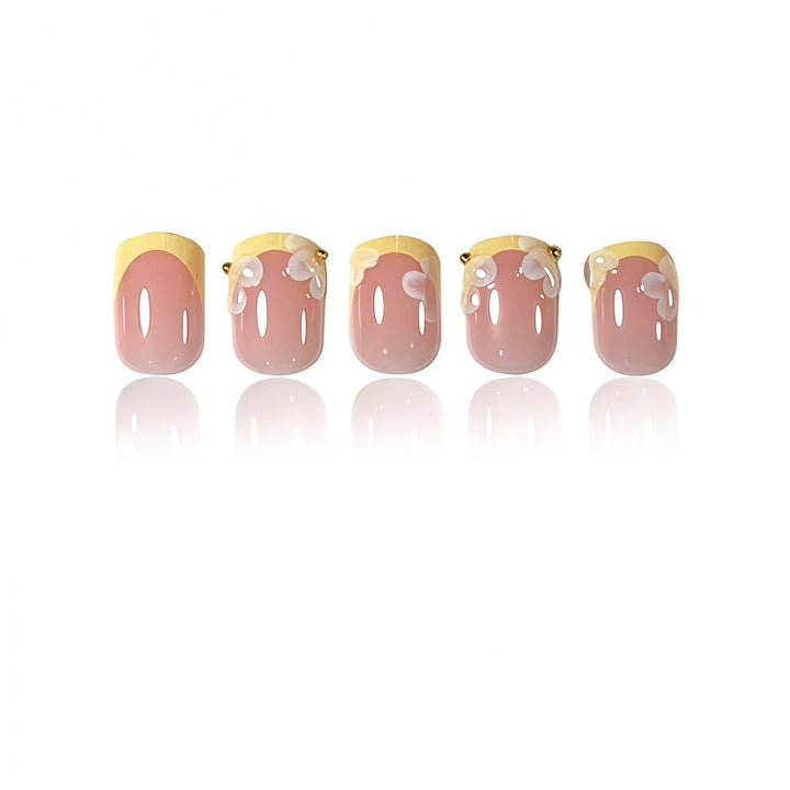 Decorative Floral Acrylic Nail Extensions Kalsten